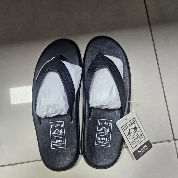 [BUNJANG] Island Slipper Black Leather US 12 / 아일랜드슬리퍼 블랙 레더 285 us12