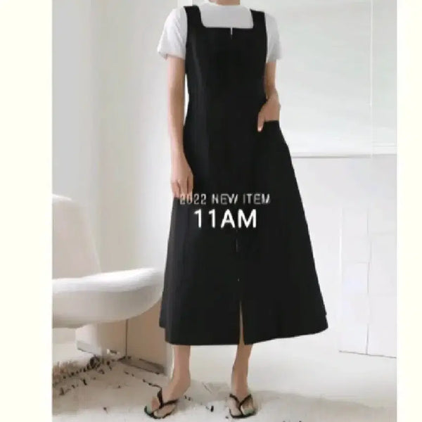 [BUNJANG] 11AM Black Long Dress OPS-275 / 11AM 블랙 원피스 ops-275