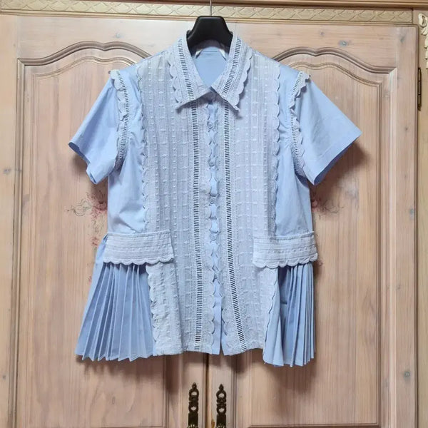 [BUNJANG] Ruffle Blouse (New) / 주름 블라우스(새상품)