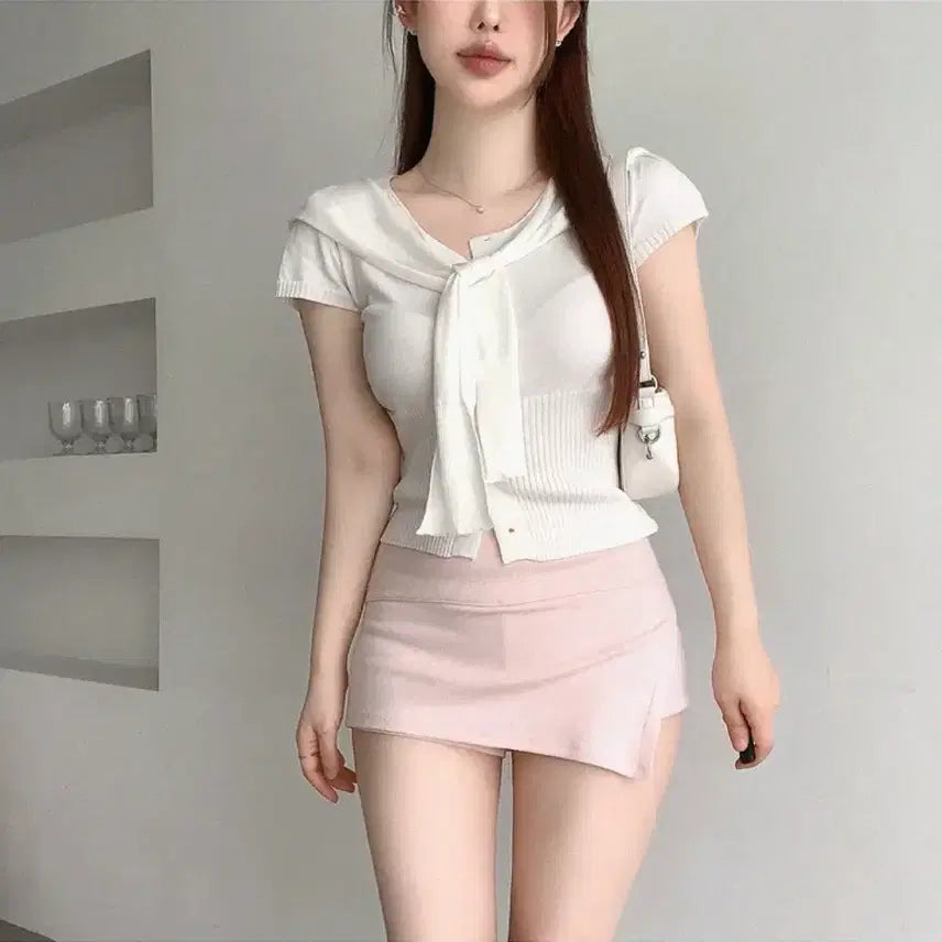 [BUNJANG] Balletcore White Mini Skirt / 발레코어 미니 스커트