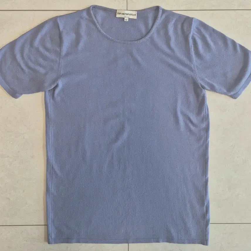 [BUNJANG] 00s Emporio Armani Viscose Knit Tee Purple Gray (Size 52) / 00s Emporio Armani knit tee (52)