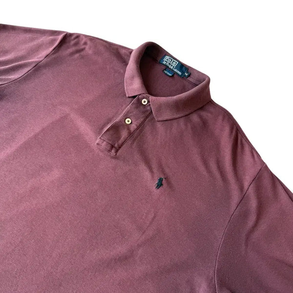 [BUNJANG] Polo Ralph Lauren Collared T-Shirt Wine Red Size M / 폴로 랄프로렌 카라티 와인색 M