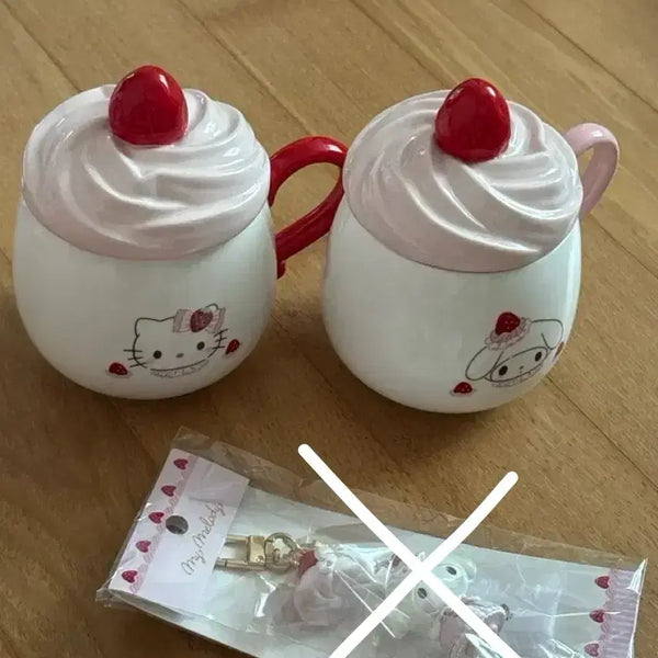 [BUNJANG] Sanrio Shortcake Hello Kitty My Melody Cup Set / 산리오 쇼트케이크 헬로키티 마이멜로디 컵 세트