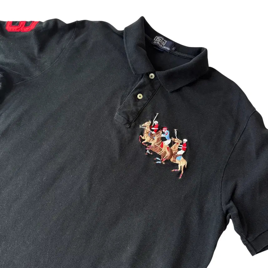 [BUNJANG] Polo Ralph Lauren Triple Pony Embroidered Polo Shirt L-XL / 폴로 랄프로렌 트리플 포니 자수 카라티셔츠 L-XL
