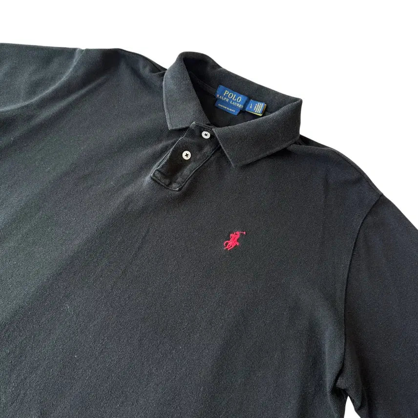 [BUNJANG] Polo Ralph Lauren Black Polo Shirt XL / 폴로 랄프로렌 카라티 블랙 XL