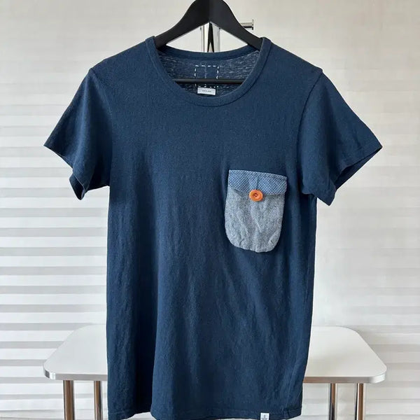 [BUNJANG] Visvim Indigo Dye Denim Flap Pocket Shirt Size 2 / 비즈빔 데님 포켓 반팧