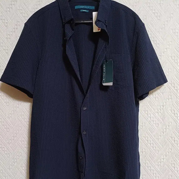 [BUNJANG] Perrielice Striped Short Sleeve Shirt / 페리엘리스 스트라이프 셔츠