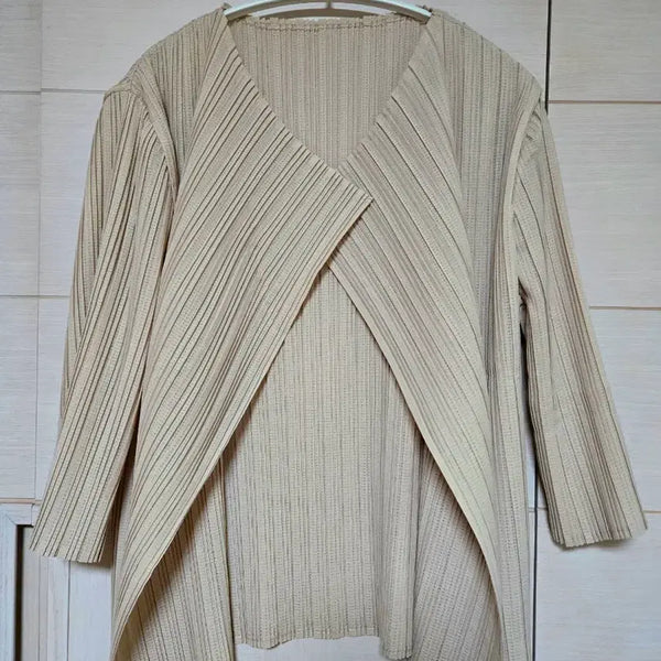 [BUNJANG] Chowoosen Pleats Cardigan Beige / chowoosen 플리츠 가디건  (새상품)