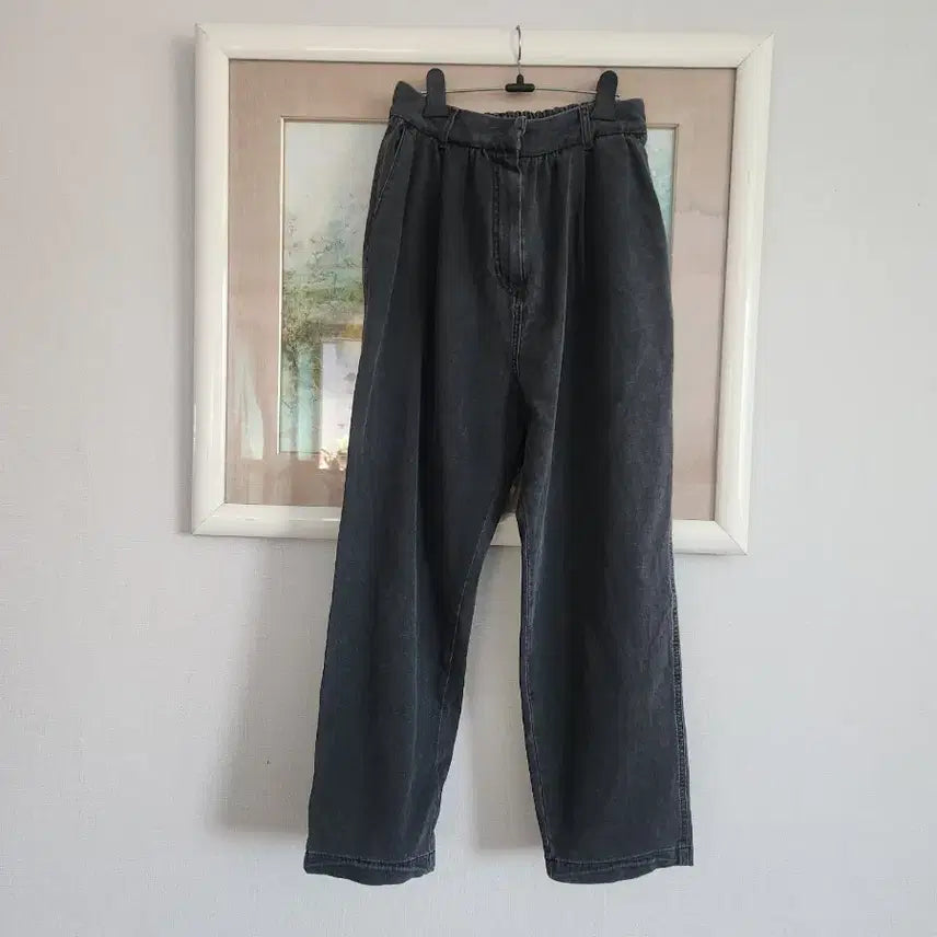 [BUNJANG] Thom Grey Hound 2023 Two-Tuck Wide Denim Pants Black / 2023 톰그레이하운드 투턱 데님팬츠