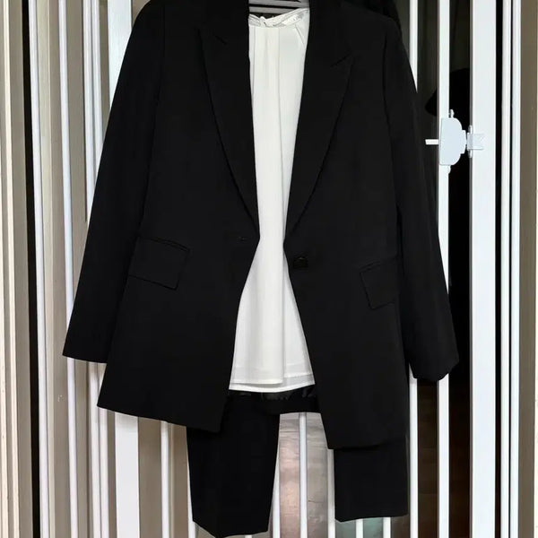 [BUNJANG] LINE Black Suit Set / LINE 블랙 정장 세트