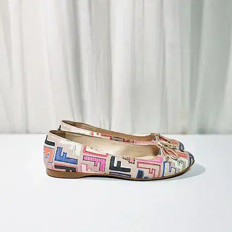 [BUNJANG] Fendi Multi Logo Flat Shoes / 펜디 플랫슈즈 245~250