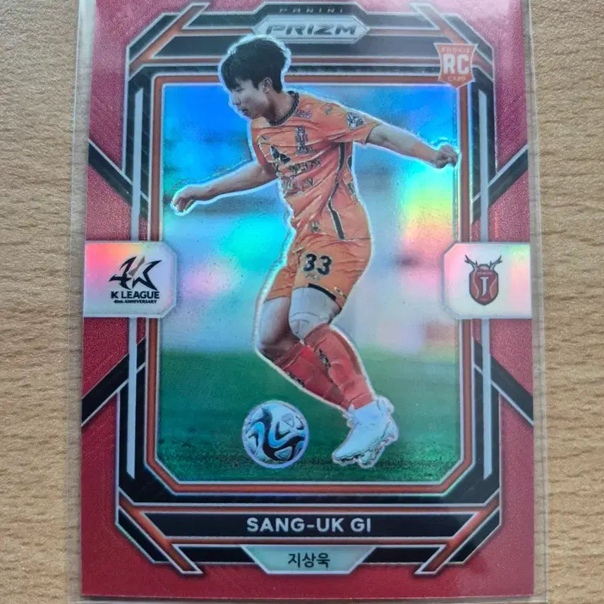 [BUNJANG] 2023 Panini Prism K League Ji Sang-wook Rookie Red Card (Limited 115) / 2023 파니니 프리즘 원년 K리그 제주 지상욱 루키 115한정 레드카드