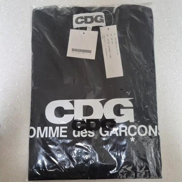 [BUNJANG] Comme des Garçons CDG Logo Short Sleeve T-Shirt Black XL / 꼼데 CDG로고 반팔티 블랙 XL사이즈