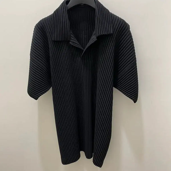 [BUNJANG] Issey Miyake Homme Plissé Basic PK Shirt Black Size 2 / 이세이미야케 옴므플리세 베이직 pk셔츠 카라티 블랙 2사이즈