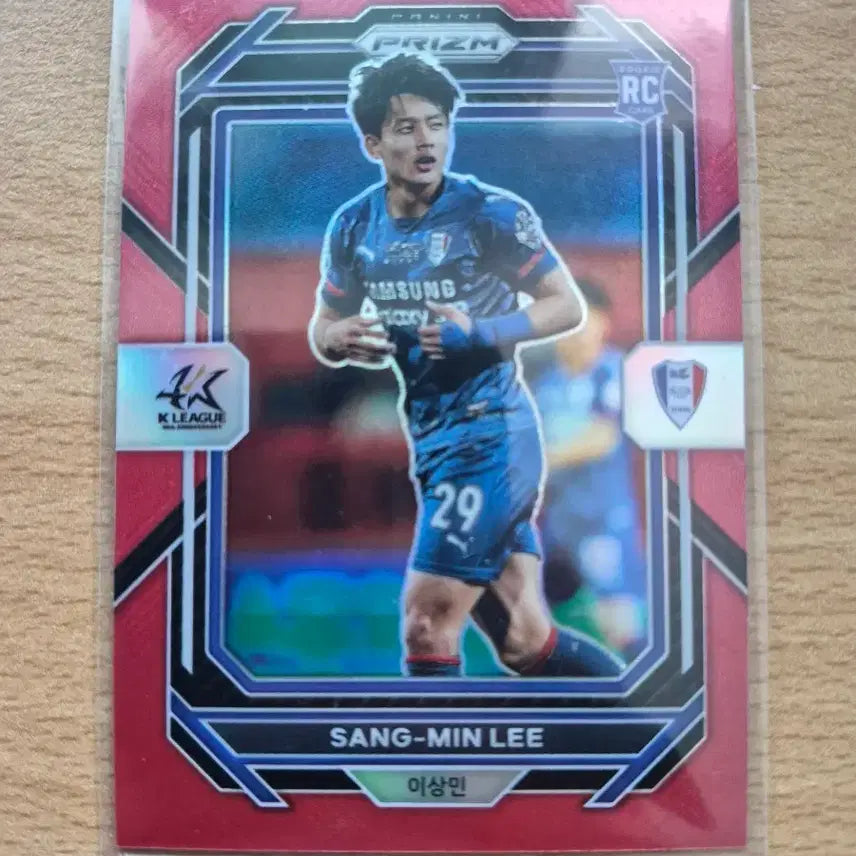 [BUNJANG] 2023 Panini Prism K League Suwon FC Sangmin Lee Rookie 1/15 Red Card / 2023 파니니 프리즘 원년 K리그 수원 이상민 루키 115한정 레드카드