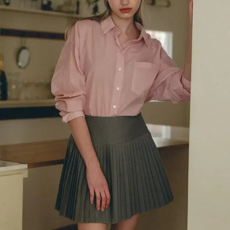 [BUNJANG] Eune Summer Relaxed Fit Shirt Pink / (새상품/핑크) 으네 썸머루즈핏 셔츠