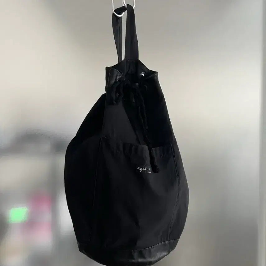 [BUNJANG] Agnes b. Black Leather Shoulder Bag / agnes.b 숄더백