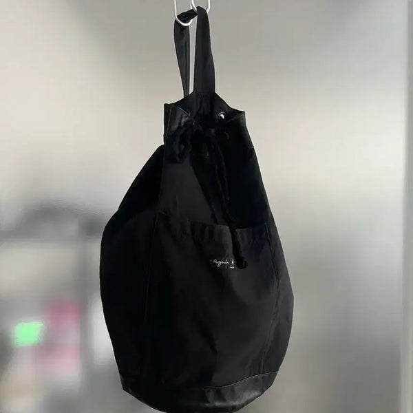 [BUNJANG] Agnes b. Black Leather Shoulder Bag / agnes.b 숄더백