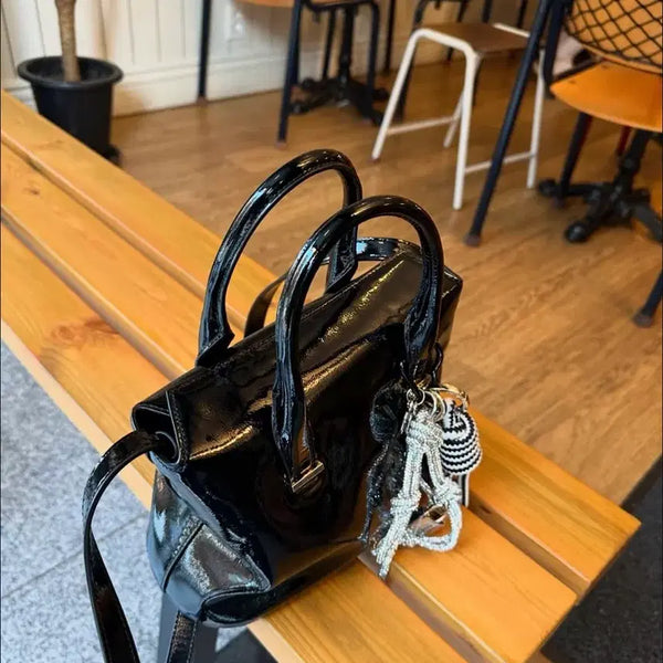 [BUNJANG] SOYUM Patent Bag (Black, Beige) / 소윰 페이던트백 (블랙, 베이지) 1회 착용