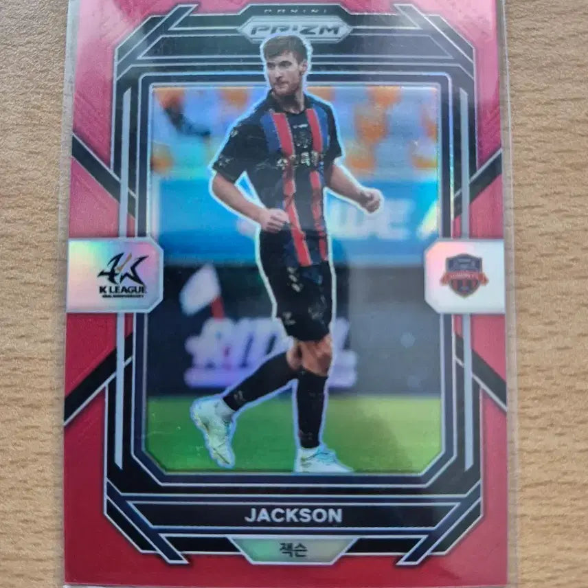 [BUNJANG] 2023 Panini Prism K League Suwon FC Jackson Red Card (Limited to 115) / 2023 파니니 프리즘 원년 K리그 수원FC 잭슨 115한정 레드카드