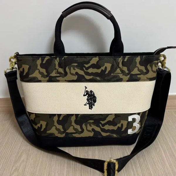[BUNJANG] U.S. POLO ASSN. Camo Military Tote Bag Crossbody / 폴로 U.S. POLO ASSN. 카모 밀리터리 토트백 크로스백