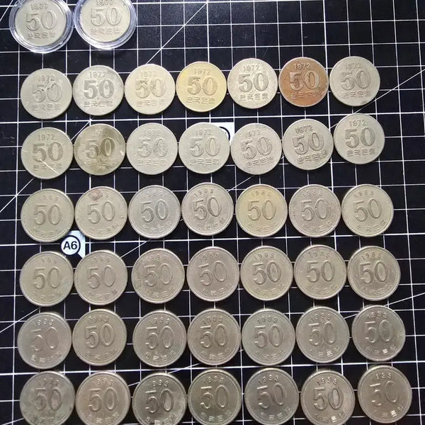 [BUNJANG] 1977, 1972, 1985, 1993 50 Won Coin Bundle Set / 50주 특년도 (77,72,85,93)