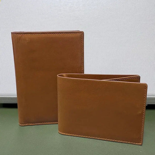 [BUNJANG] DANK Leather Passport Holder / Wallet Set / DANK 가죽 여권지갑/반지갑 (새상품₩