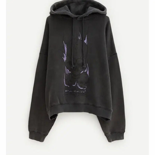 [BUNJANG] Acne Studios Faded Black Skull Hoodie / [M] 아크네 스튜디오 페이디드 블랙 스컬 후드