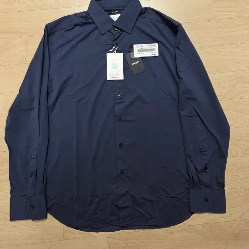[BUNJANG] Allegri x Xacus Active Dress Shirt Navy XL (105) / 알레그리 xacus 액티브 드레스 셔츠 네이비 XL 105  정가 35