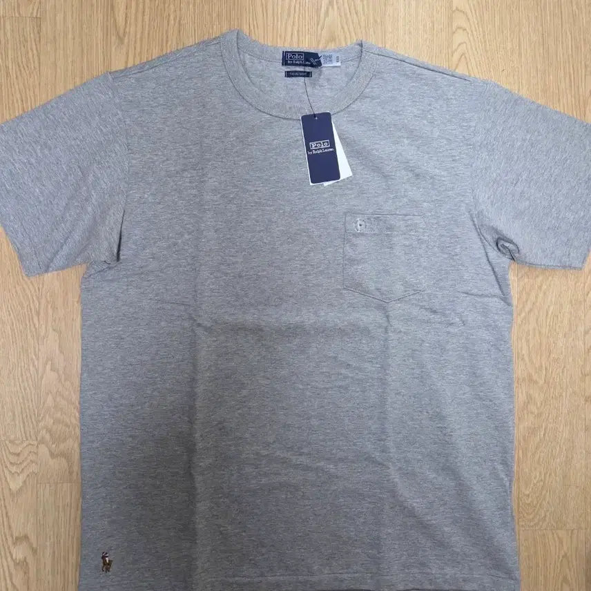 [BUNJANG] Polo Ralph Lauren Big Fit Jersey Pocket T-Shirt Heather Grey M / 폴로 랄프로렌 빅 핏 저지 포켓티셔츠 헤더그레이 M (100-105 오버