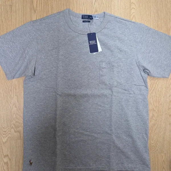 [BUNJANG] Polo Ralph Lauren Big Fit Jersey Pocket T-Shirt Heather Grey M / 폴로 랄프로렌 빅 핏 저지 포켓티셔츠 헤더그레이 M (100-105 오버