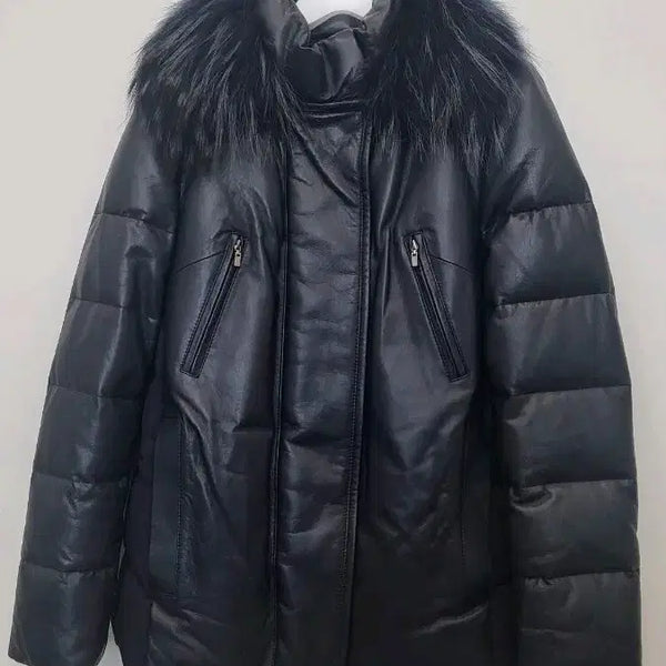 [BUNJANG] Jessi New York Genuine Leather Padded Jumper with Fur Collar / 제시뉴욕 퍼카라 양가죽 패딩점퍼 FF