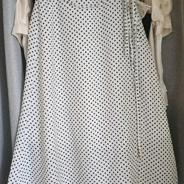 [BUNJANG] A-Line Wrap Skirt with Small Dot Pattern / 택없는이월새상품"*24-25잔땡땡이A라인 랩 스커트>보세
