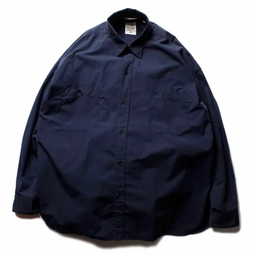 [BUNJANG] Nanamica Cotton Deck Shirt Navy / [XL] 나나미카 코튼덱 셔츠 네이비
