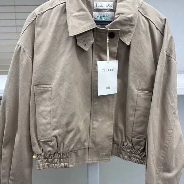 [BUNJANG] TILLIDAI Short Cotton Blouson Beige / 틸아이다이 숏 코튼 블루종 판매합니다