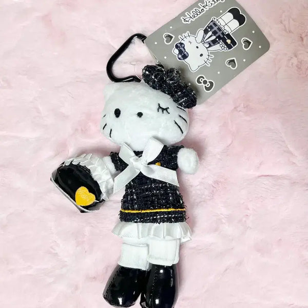 [BUNJANG] Black Long Leg Kitty Plush Keyring / 블랙 롱다리키티 인형키링