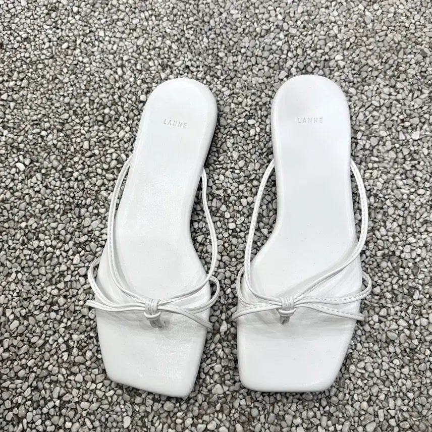 [BUNJANG] Ribbon Flip-Flops White / 리본 쪼리 240 화이트
