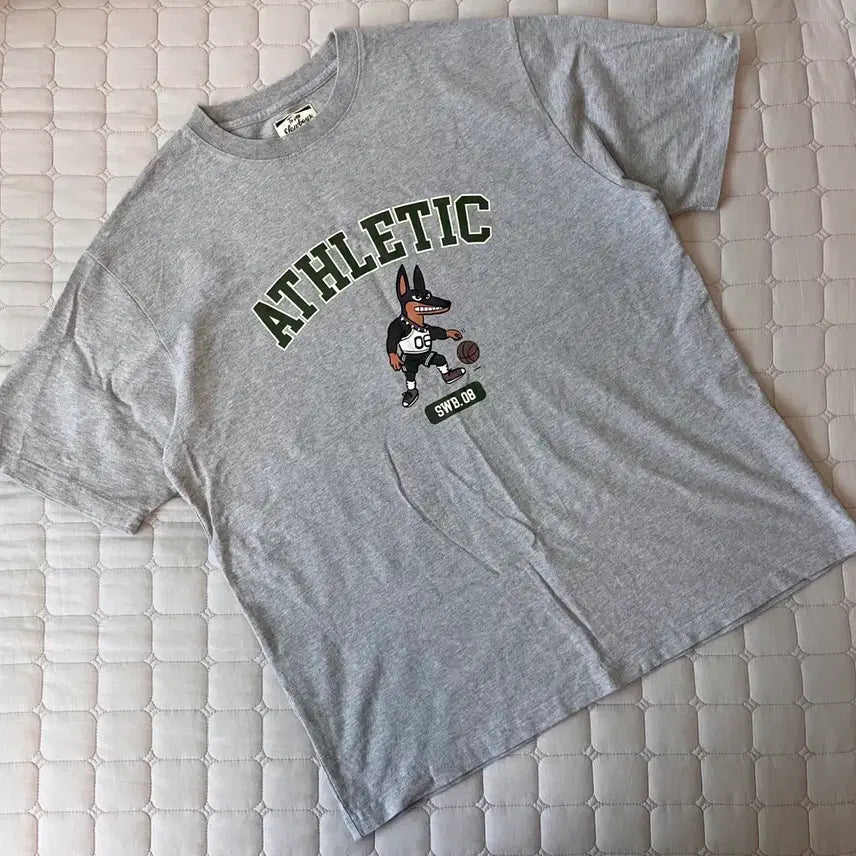 [BUNJANG] Beslow Slowboy Arch Logo Short-Sleeve T-Shirt Grey XL / XL) 비슬로우 슬로우보이 아치 로고 반팔 티셔츠 그레이