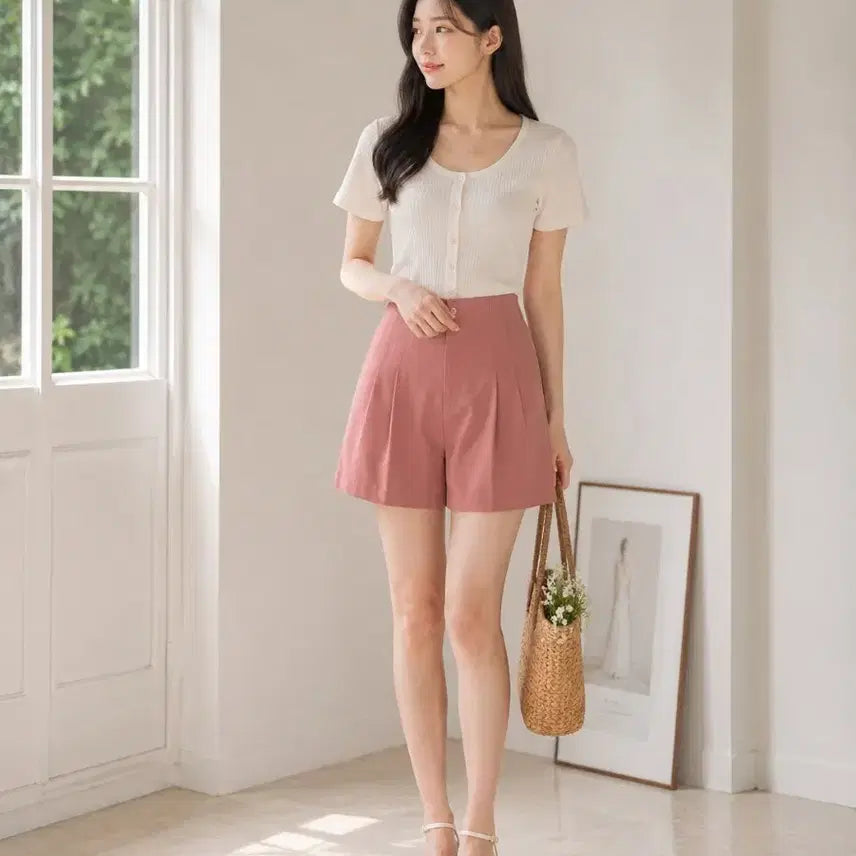 [BUNJANG] Pintuck Shorts Set / 핀턱 반바지 세트