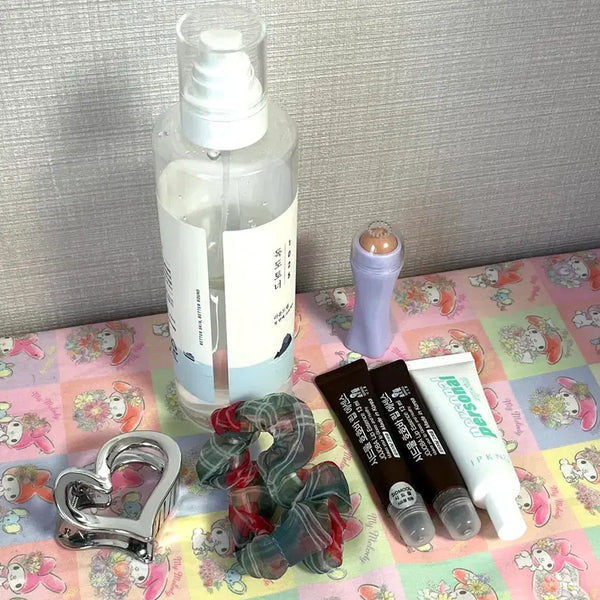 [BUNJANG] Cosmetics Bundle Set (Including Toner Mist, Lip Essence, Primer, Claw Clip, etc.) / 새상품 포함 화장품일괄(토너미스트,시드물 립에센스,프라이머,집게핀 등)