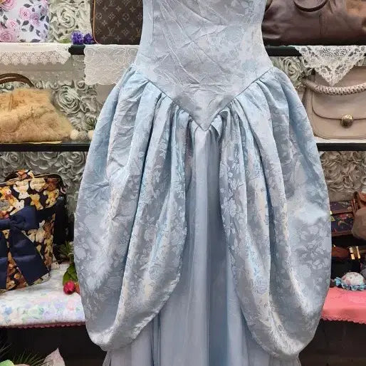 [BUNJANG] Satin & Chiffon Maxi Long Dress (Stage Wear) / 맥시 롱드레스(무대복)(연극의상)(66)