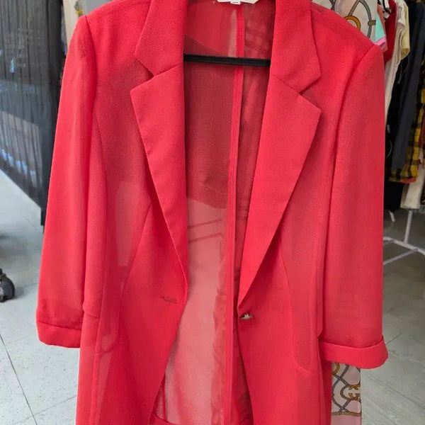 [BUNJANG] Joinus Summer Blouse Coral Pink / 조이너스 여름 정장