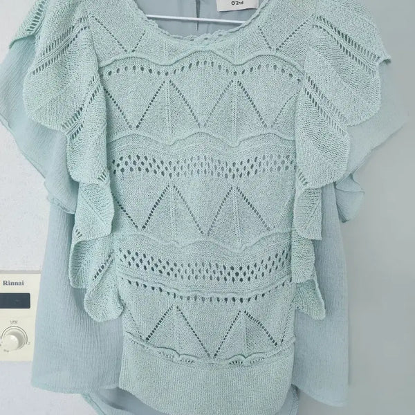 [BUNJANG] Ozsecon Summer Frill Blouse / 오즈세컨 여름 블라우스