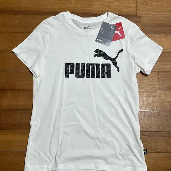 [BUNJANG] Puma Camo Logo Short Sleeve T-Shirt White / 퓨마 푸마 카모 로고 반팔 티셔츠 화이트