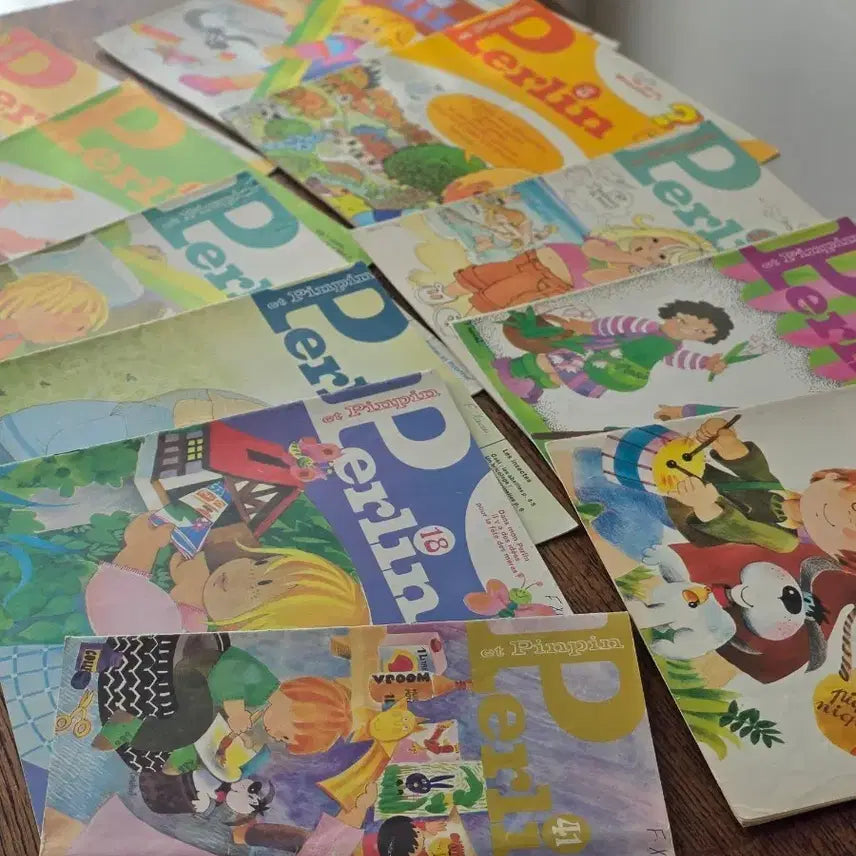 [BUNJANG] Perlin Collection Vintage French Children's Magazine Bundle (12 Issues) / 프랑스 아동 잡지 Perlin 컬렉션.