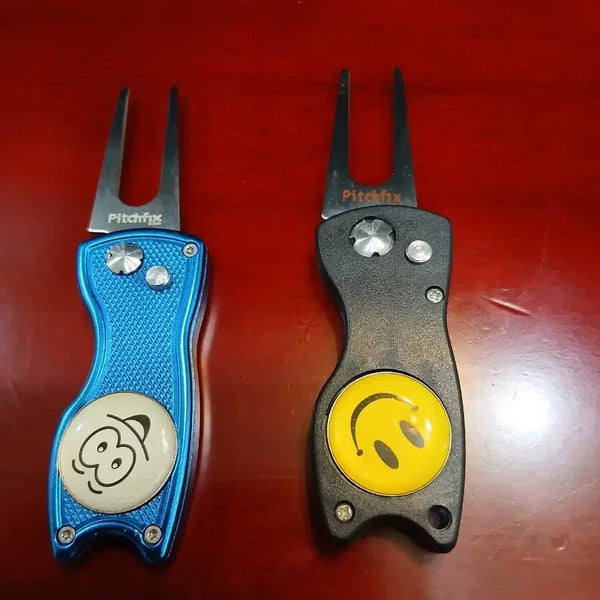 [BUNJANG] Pitchfix Golf Divot Repair Tool & Ball Marker (Blue/Black) / 피치픽스 Pitchfix 골프 디봇 수리툴 & 볼마커  블루