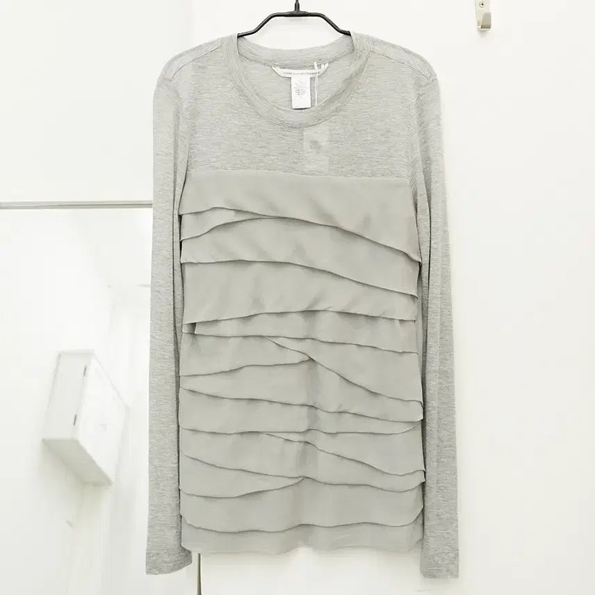 [BUNJANG] Diane von Furstenberg Viscose Silk Long Sleeve T-Shirt / 다이앤본퍼스텐버그 비스코스 실크 롱슬리브 티셔츠