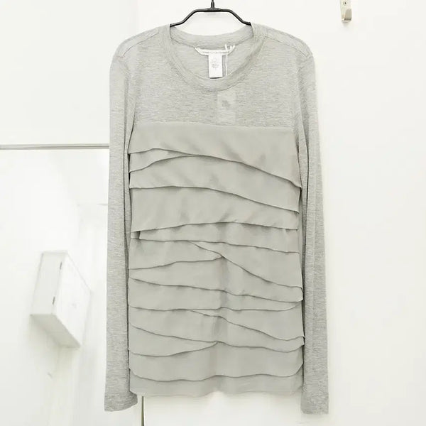 [BUNJANG] Diane von Furstenberg Viscose Silk Long Sleeve T-Shirt / 다이앤본퍼스텐버그 비스코스 실크 롱슬리브 티셔츠