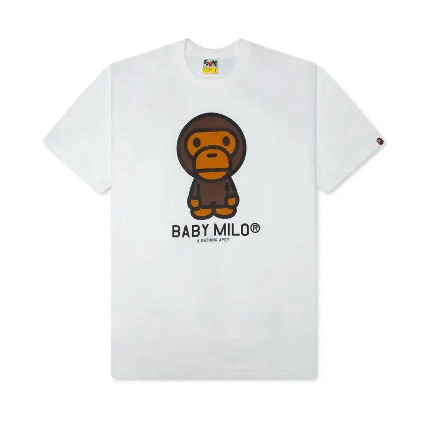 [BUNJANG] A Bathing Ape Baby Unisex Basic T-Shirt (Black/White) / 베이프 베이비 남여공용 기본반팔티 (블랙/화이트)