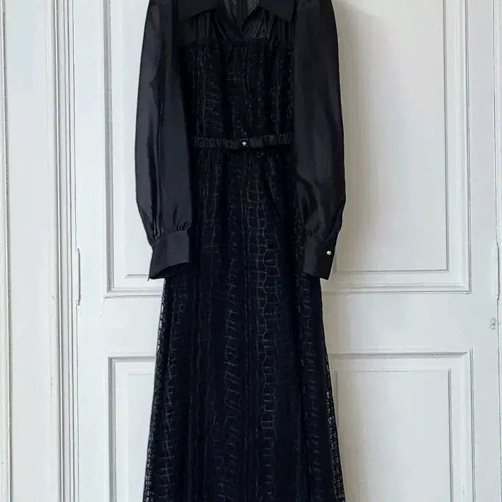 [BUNJANG] Lynn Black See-through Long Dress / 린 Lynn블랙 시스루 롱 원피스